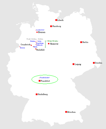 (Windhorst-Karte) Deutschland mit Friedrichsdorf